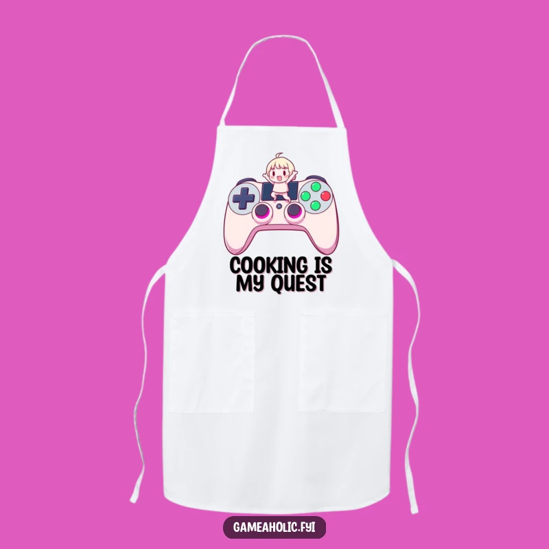 Funny Gamer Apron: Kitchen Mode Activated with Controller Humor
