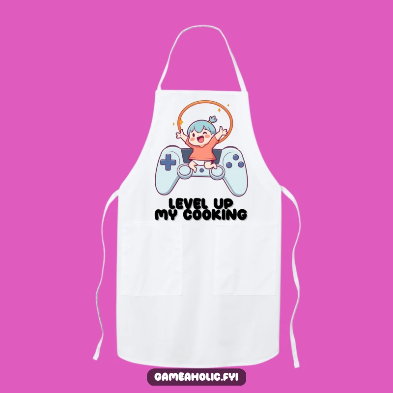 Funny Gamer Leap Apron - Cook and Play Controller Hoop Style Gift