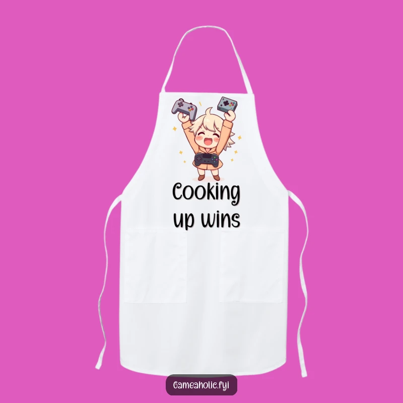 Funny Gamer Victory Apron: Cook & Conquer with Joy!