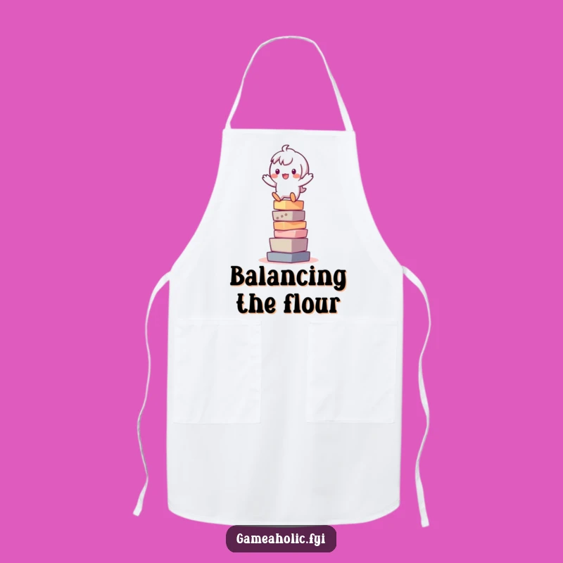 Funny Pixel Chef Apron: Playful Character Tech Gift