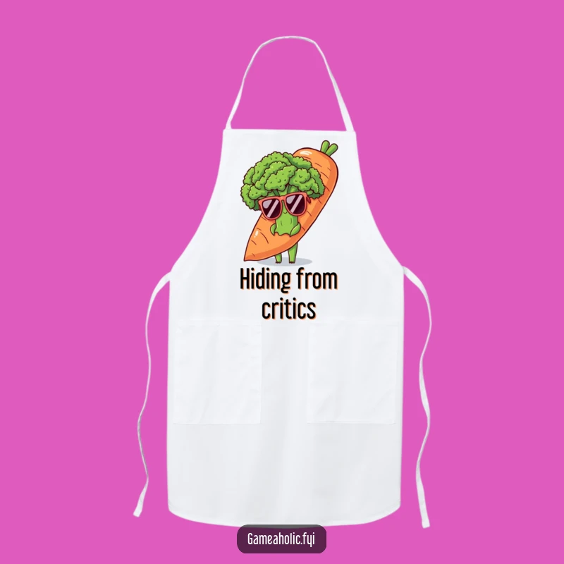 Funny Shy Broccoli Apron - Hilarious Gift for Stealthy Chefs