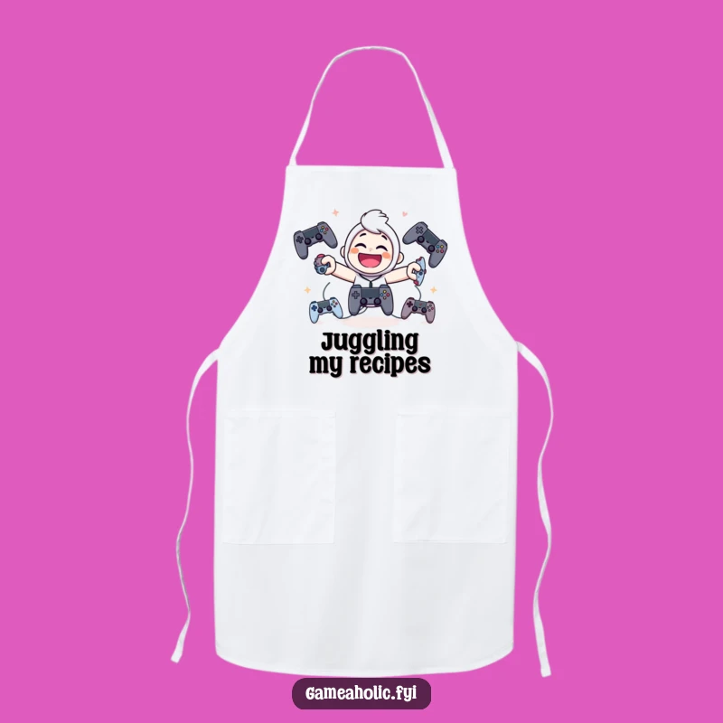 Funny Juggling Chef Apron: Giggling Character Gamer Gift