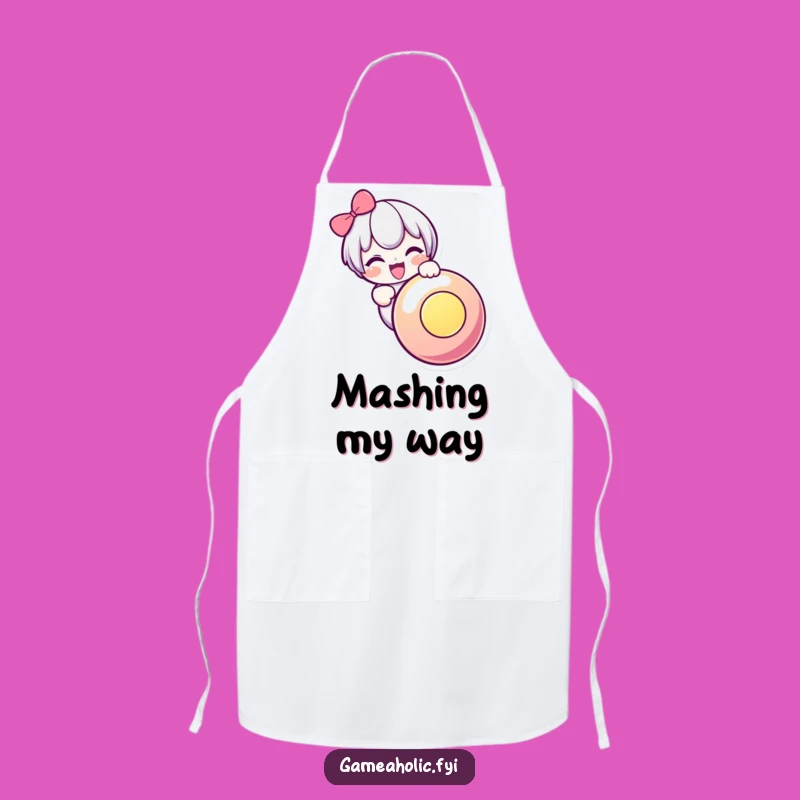 Funny Kitchen Button Pusher Apron: Cute Character Chef Gift