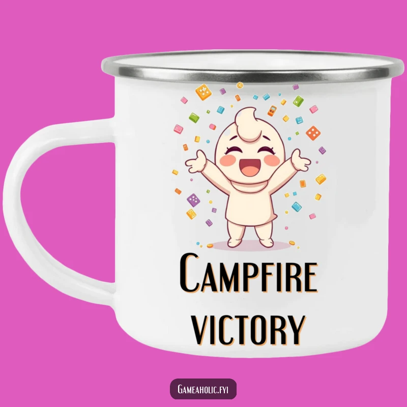 Funny Gamer Confetti Campfire Mug: Celebrate Adventures with Humor Gift