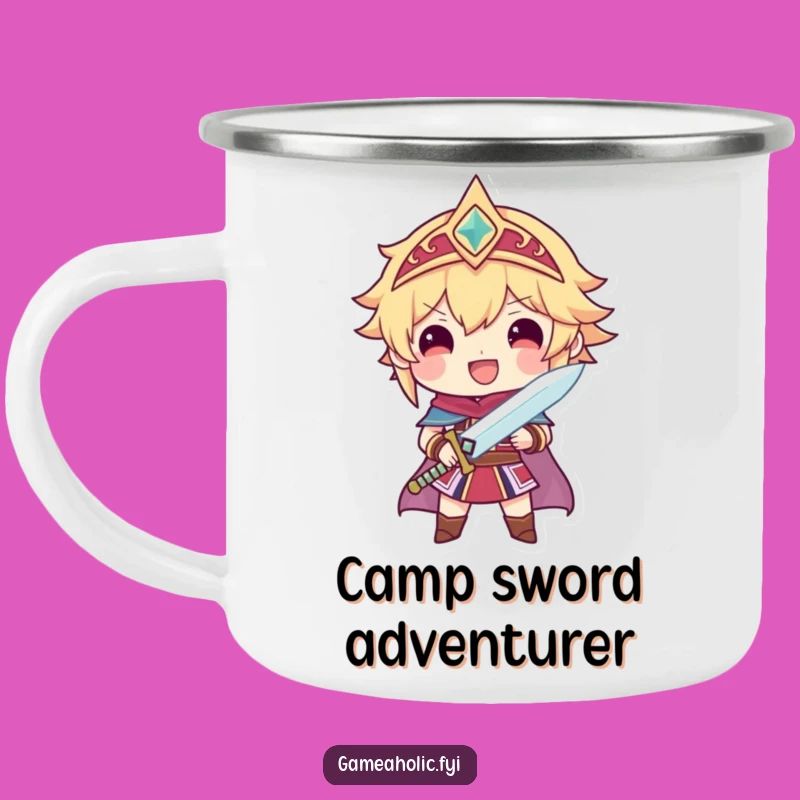 Funny Hero Camping Mug: Proud Wielder, Sparkling Adventure Cup, Rugged Funny Gift