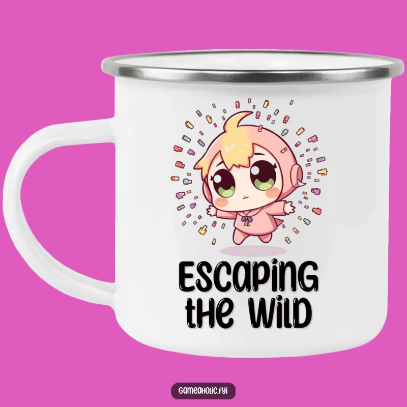 Funny Pixel Bullet Camping Mug: Survival Brew for Outdoor Gaming