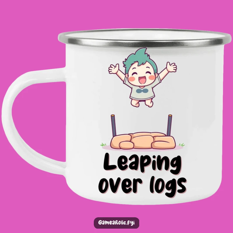 Funny Virtual Athlete Camping Mug: Conquer Trails with Humor, Perfect Gift