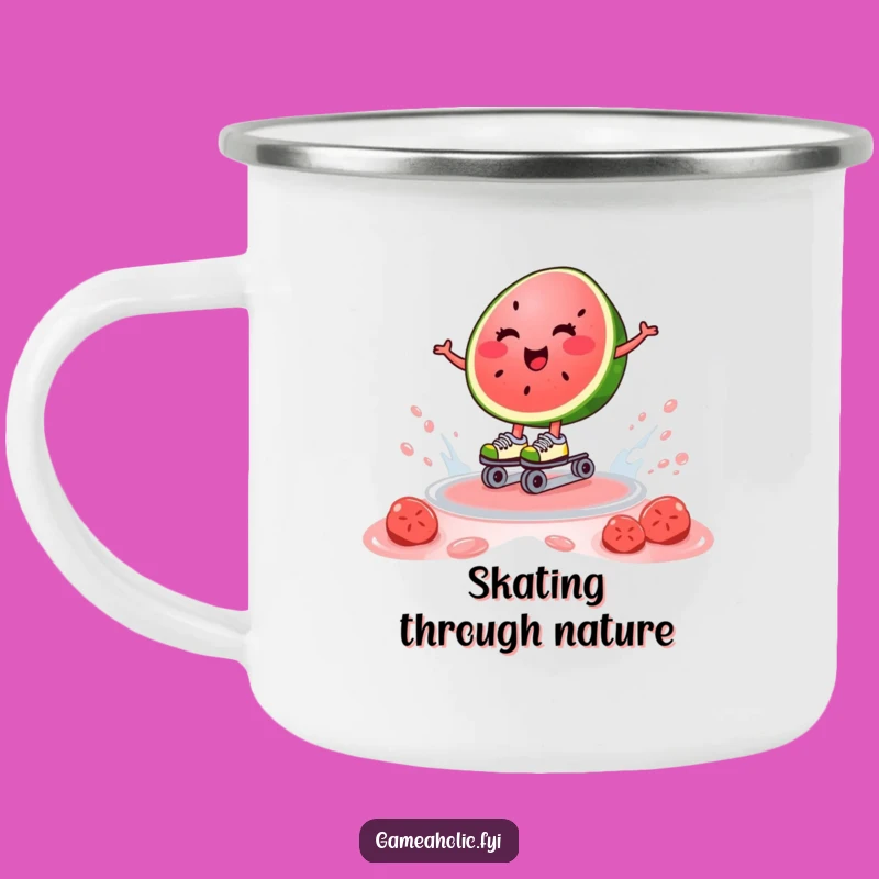 Funny Watermelon Skater Camping Mug - Durable Gift for Summer Adventures
