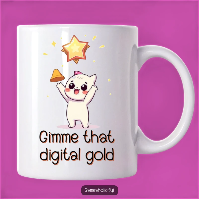 Funny Achiever Mug: Reaching for Virtual Award Gift for Go-Getters