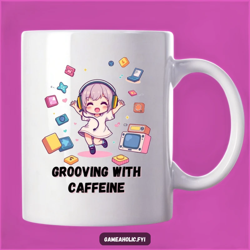 Funny Gamer Mug: Dance to Victory with this Hilarious Music Game Gift!