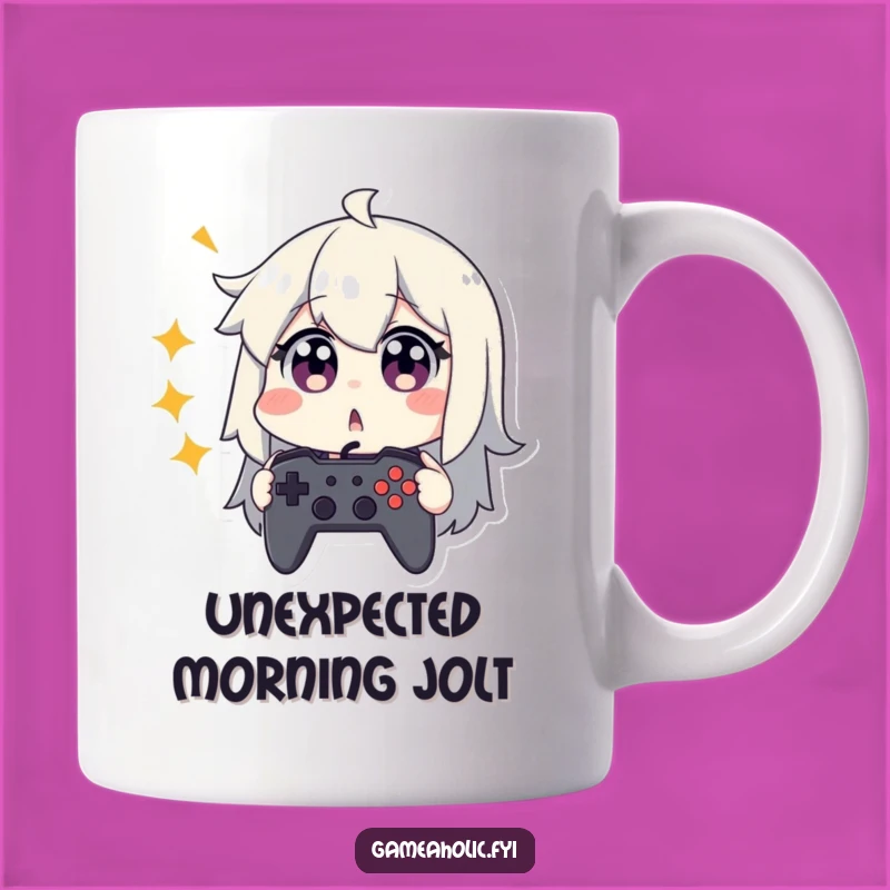 Funny Gamer Mug: Surprised Controller Clutch for Shocking Game Moments