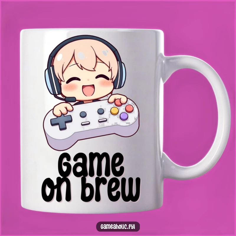 Funny Gamer Mug: Enthusiastic Controller Mash for Ultimate Gaming Fun