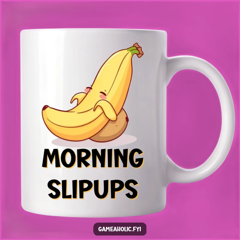 Funny Banana Peel Potato Mug: Slippery Shenanigans Art, Perfect Funny Gift!