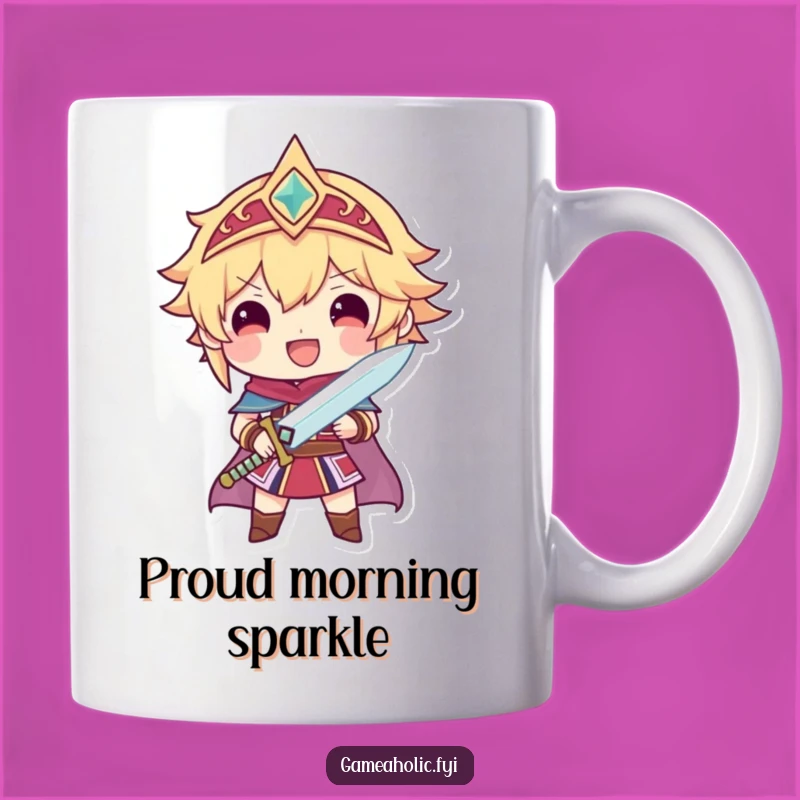 Funny Hero Mug: Proud Sword Wielder, Sparkling Victory Moment, Perfect Funny Gift