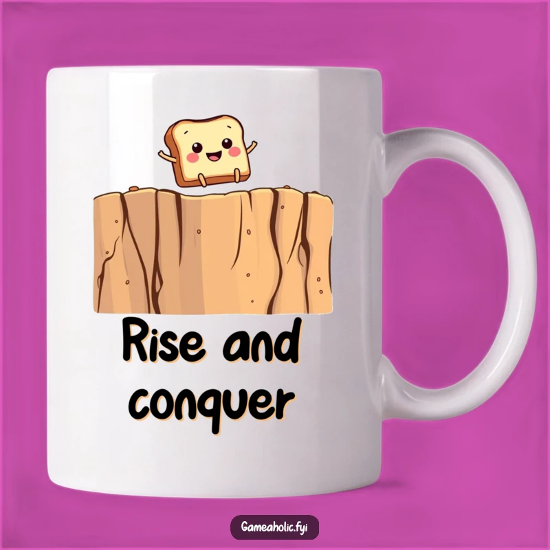 Funny Toast Leap Mug - Hilarious Breakfast Gift for Bread Lovers