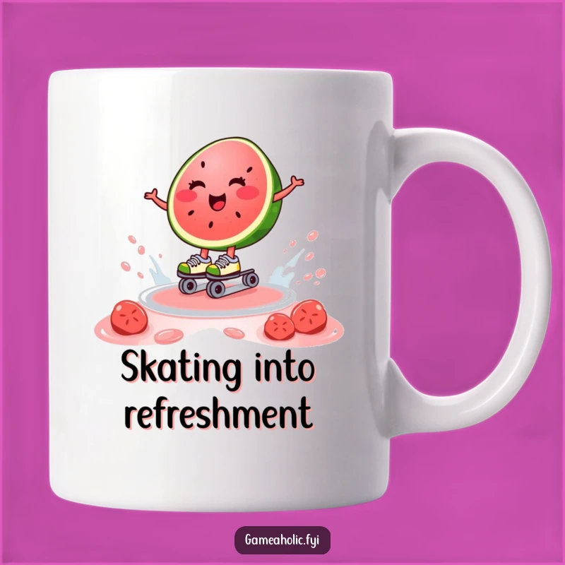 Funny Watermelon Skater Mug - Hilarious Summer Gift for Fruit Lovers