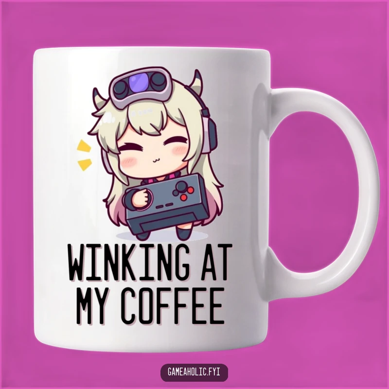 Funny Gamer Mug: Winking Player With Joystick, Perfect Gift for Retro Gamers