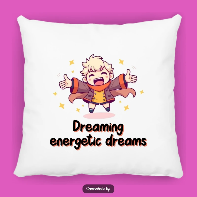 Funny Gamer Energy Pillow: Spinning Pose for Cozy Fun
