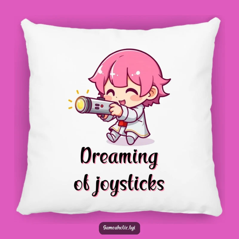 Funny Gamer Pillow: Aiming Joystick Character, Glowing Control Comfort, Sweet Funny Gift