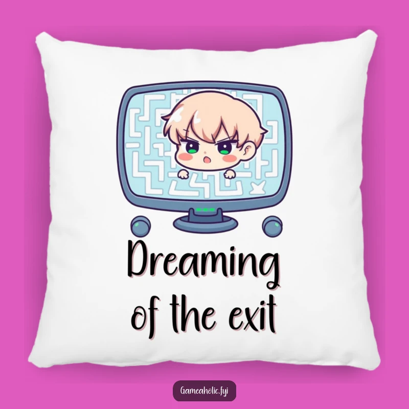 Funny Determined Maze Pillow: Comfy and Hilarious Gift for Relaxation!