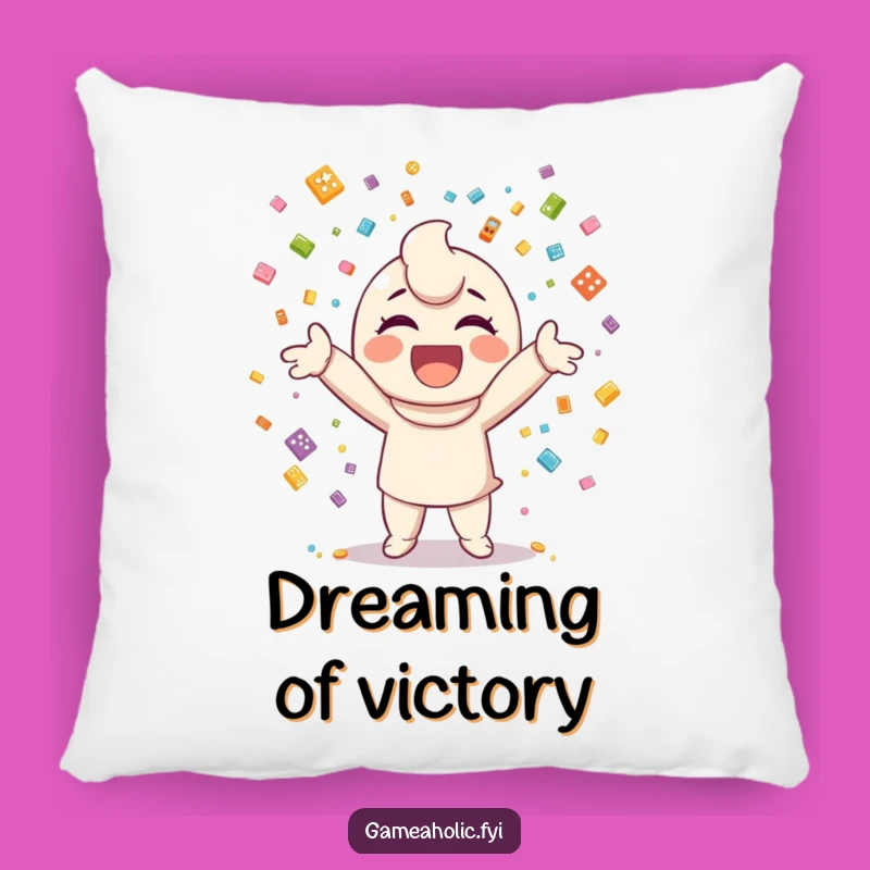 Funny Gamer Confetti Pillow: Cozy Celebration for Wins Gift