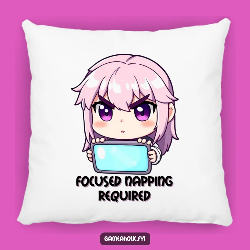 Funny Gamer Pillow: Screen Focus Design, Comfy Gift for Dedicated Players