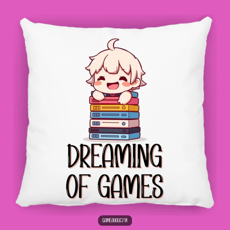 Funny Pillow: Game Case Stack, Comfy Collector's Accent & Perfect Funny Gift