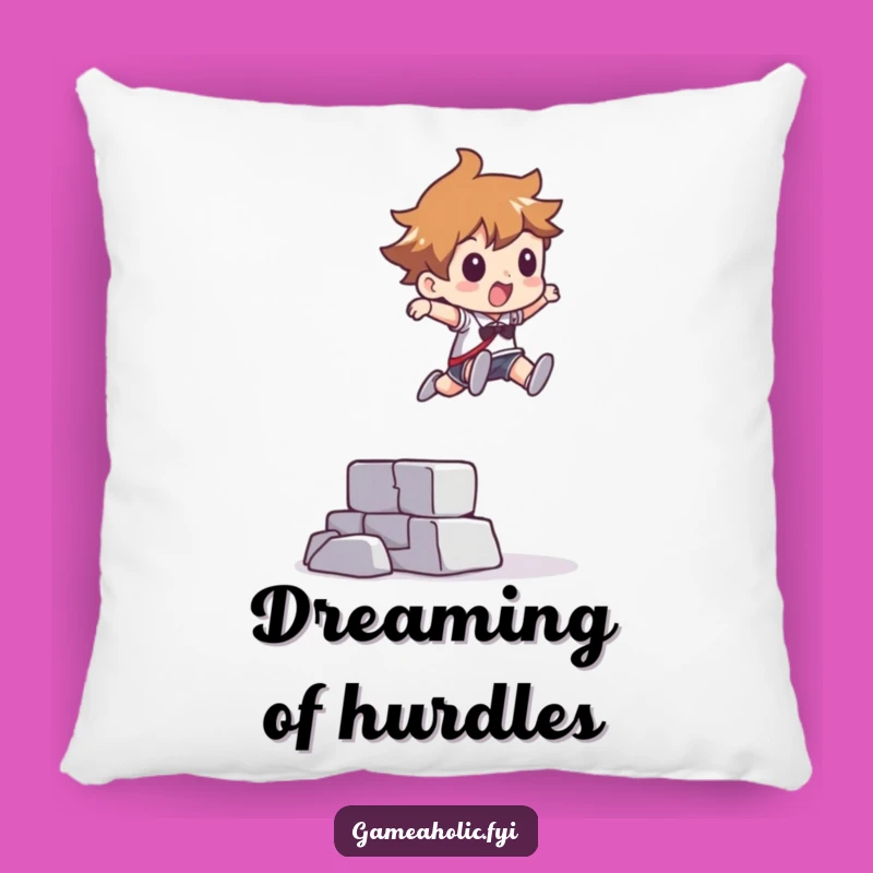 Funny Pixel Obstacle Leap Pillow - Comfy & Abstract Decor
