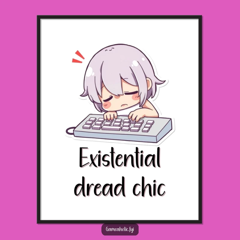 Funny Keyboard Drama Digital Art: Instant Relatable Humor