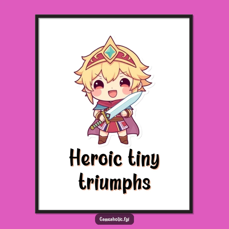 Funny Hero Digital Art: Proud Wielder, Sparkling Aura, Instant Funny Gift