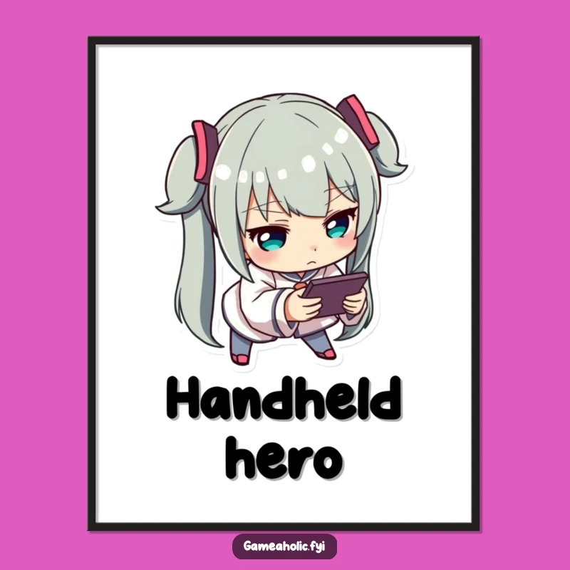 Funny Engrossed Gamer Digital Art: Instant Hilarious Decor, Perfect Gift for Players