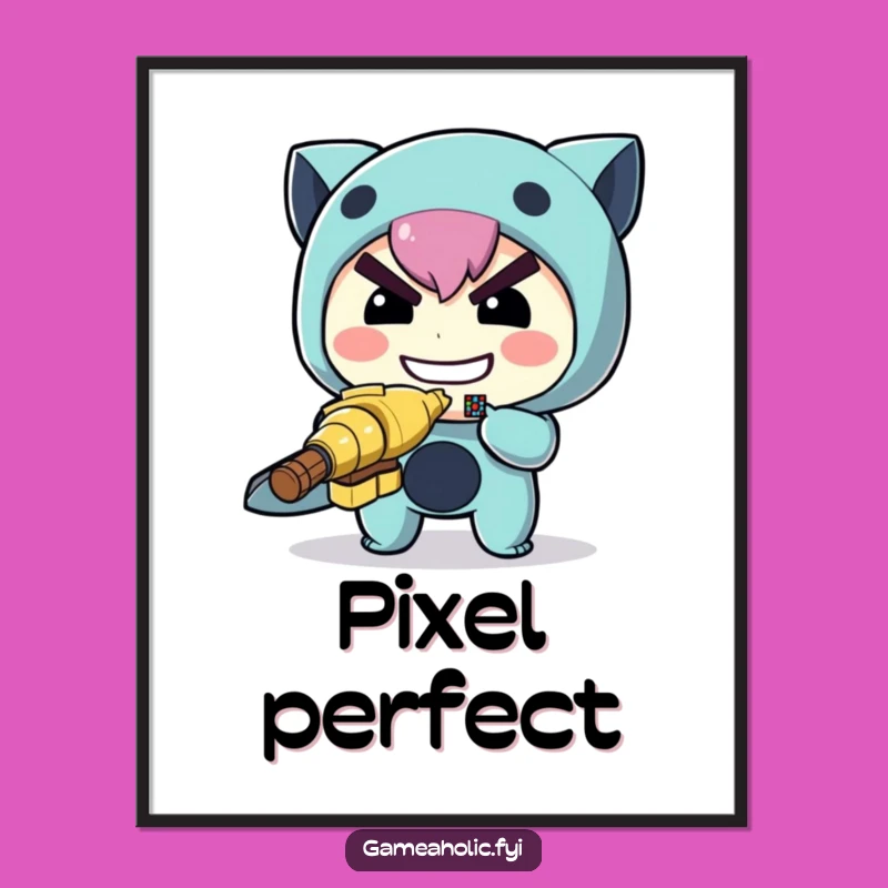 Funny Archer Digital Art: Pixel Aim Instant Download, a Determined Gift!