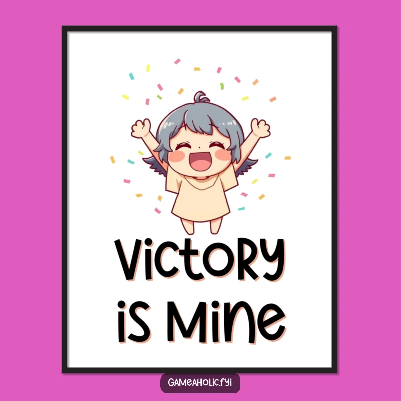 Funny Digital Art: Joyful Victory Confetti, Instant Funny Gift Download