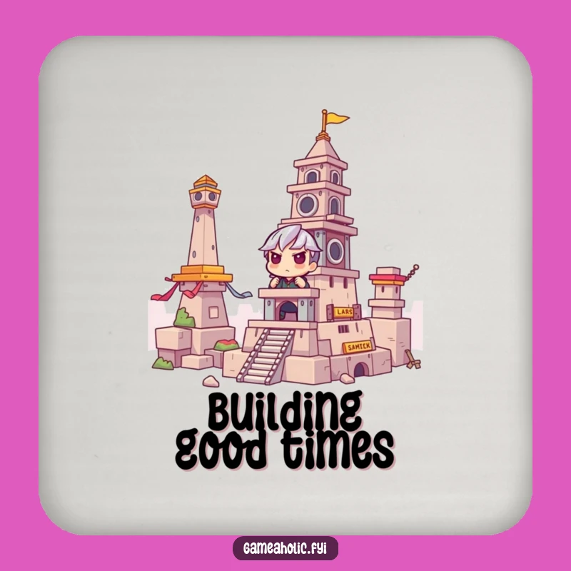 Funny Gamer Drink Coaster: Intense Concentration Building - Protect Surfaces Gift