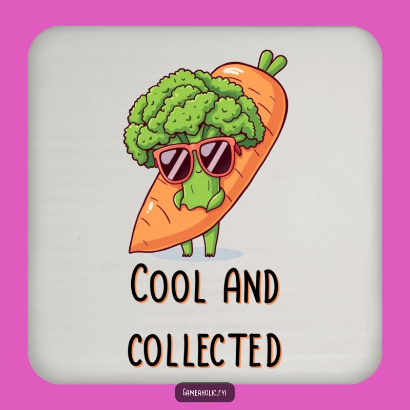 Funny Shy Broccoli Coaster - Whimsical Gift for Table Protection