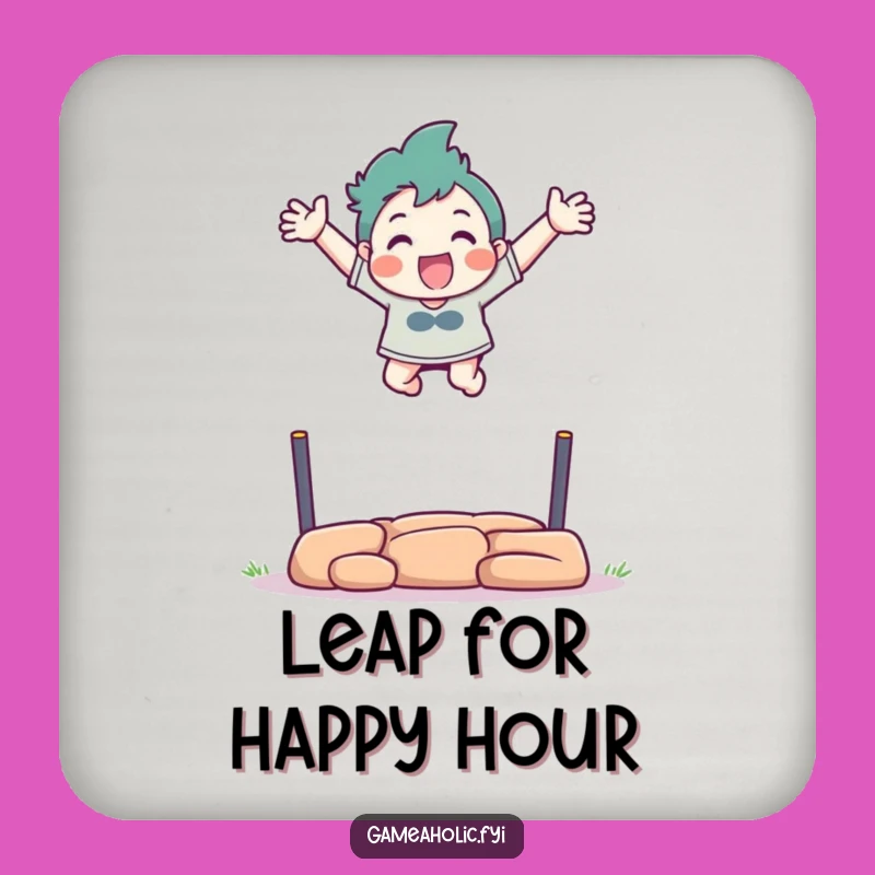 Funny Virtual Athlete Coaster: Protect Surfaces with Triumph, Humorous Gift Idea