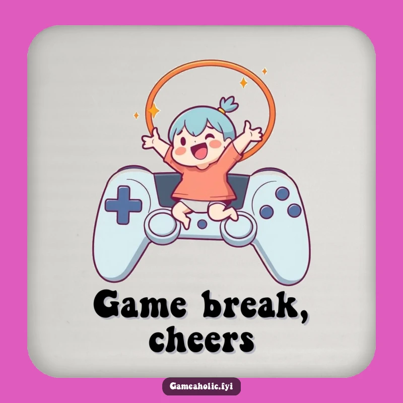 Funny Gamer Leap Coaster - Protect Surfaces Controller Hoop Style