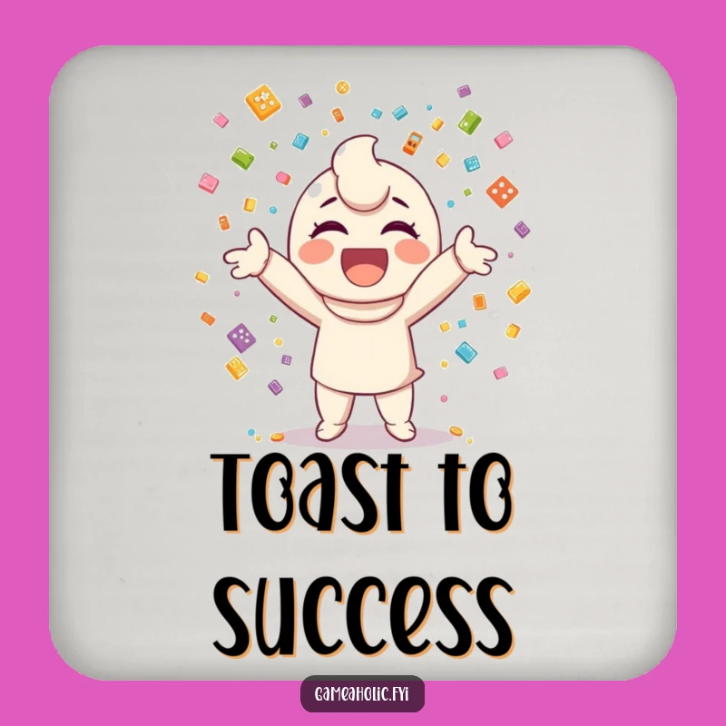 Funny Gamer Confetti Coaster: Protect Surfaces with Celebration Humor Gift