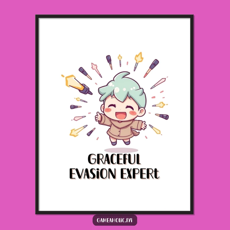 Funny Digital Rain Poster: Hilarious Gift for a Game-Themed Room!