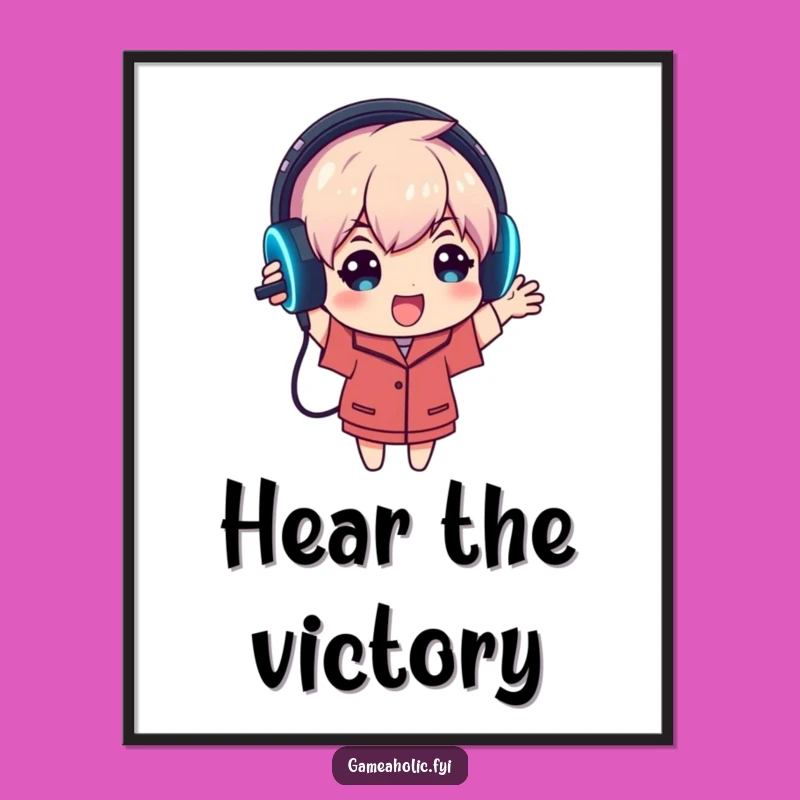 Funny Gamer Headset Poster: Wall Art for the Audiophile Gamer