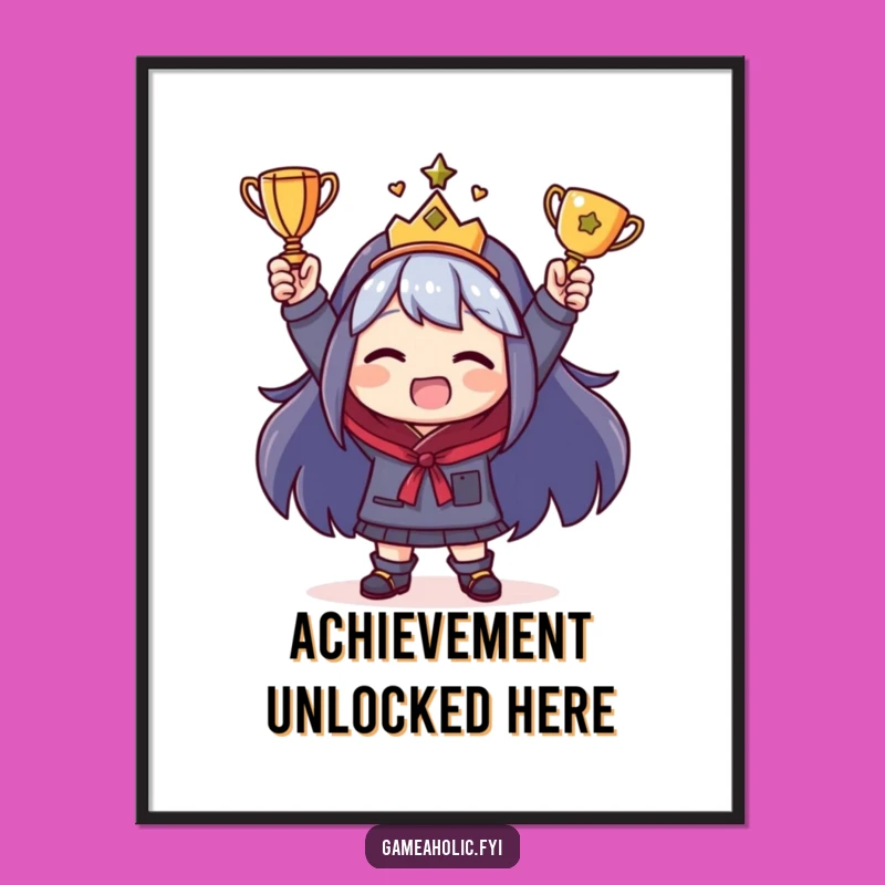 Funny Victory Poster: Hilarious Character Trophy Art - Perfect Funny Gift Decor!