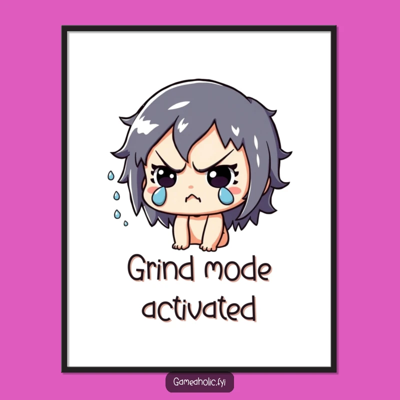 Funny Intense Gamer Poster: Focus Art, Sweat Flying, Perfect Funny Gift!