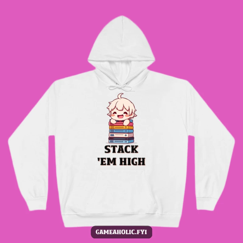 Funny Hoodie: Stacked Games Collector, Cozy & Hilarious Funny Gift for Gamers
