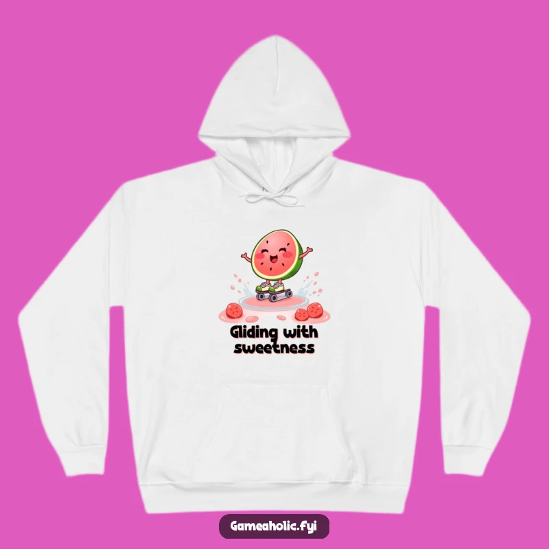 Funny Watermelon Skater Hoodie - Cozy Gift for Summer Vibes