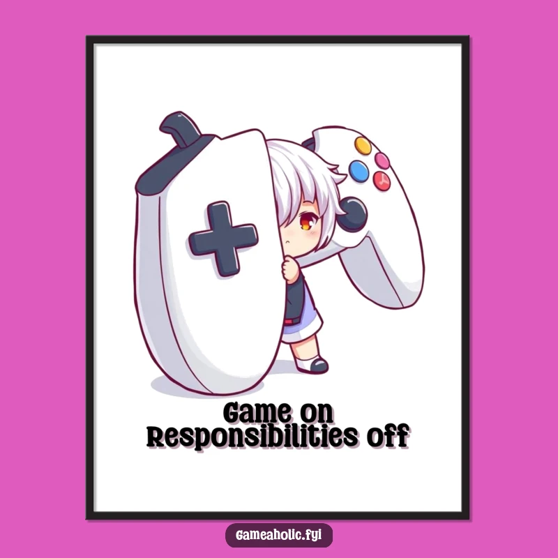 Free Printable Gamer Wall Art: Funny Controller Hideaway Downloadable Decor