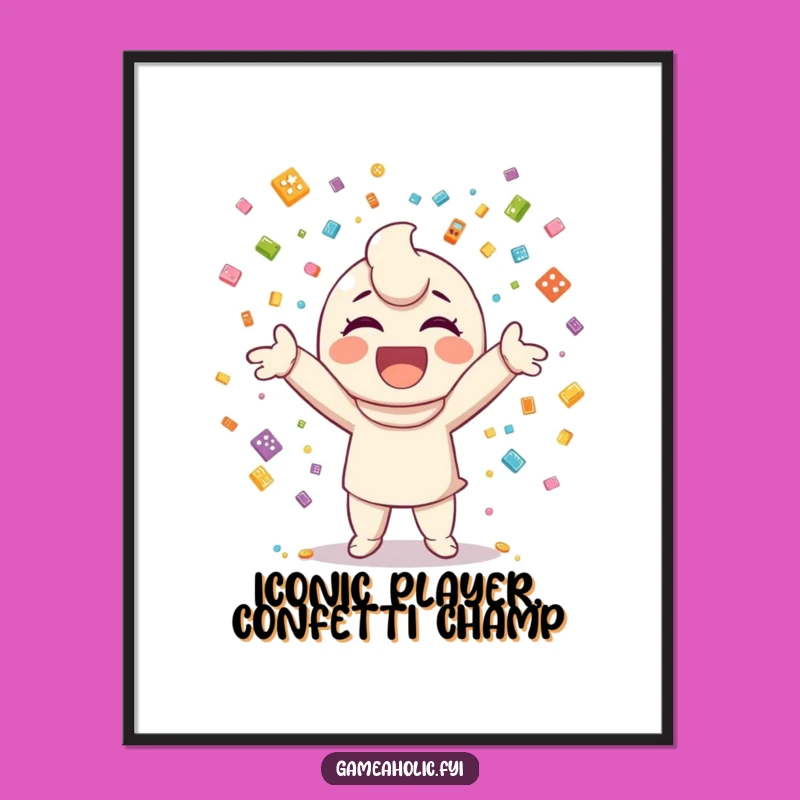 Funny Free Printable Wall Art: Gamer Confetti Toss, Gaming Icon Downloadable Art
