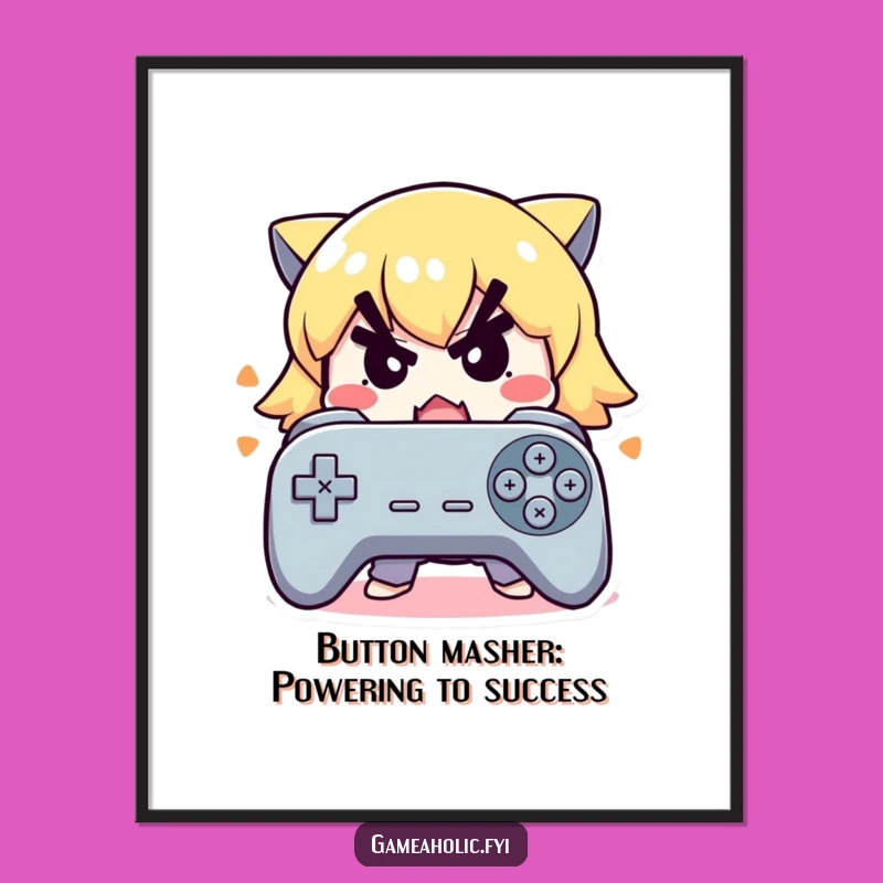 Funny Free Printable Wall Art: Intense Gamer Character - Focus Mode DIY!