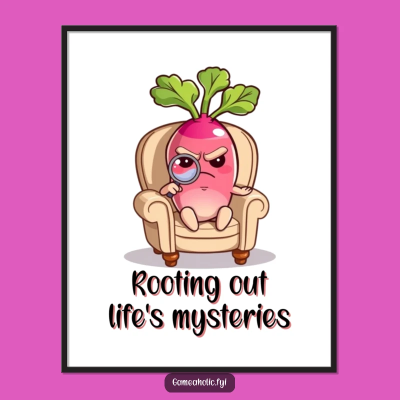 Funny Free Printable Wall Art: Radish's Tiny Study - Quirky Decor