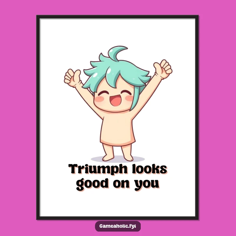 Funny Free Printable Wall Art: Victory Dancer, Downloadable Decor for Celebrations