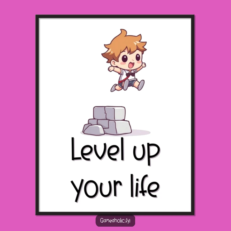 Free Printable Pixel Leap Wall Art - Funny DIY Downloadable Decor